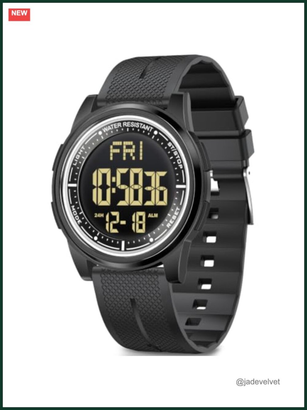 Beeasy Digital Watch 50M Waterproof Ultra-Thin Lightweight 44mm Silicone Sports